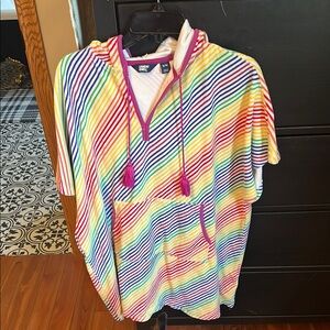 Gently worn Lands End hooded coverup; sz S/M